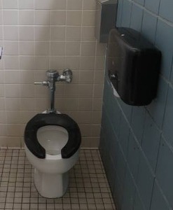 lot 465 image: TOILET AND TOILET PAPER DISPENSER