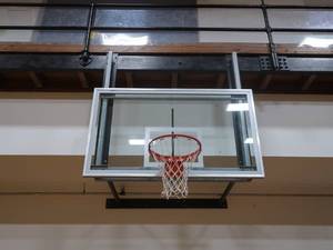 lot 609 image: 2 BASKETBALL HOOPS WITH BACKBOARDS