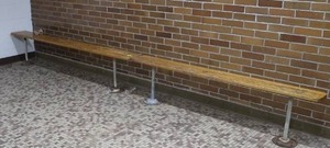 lot 613 image: 2 LOCKER ROOM BENCHES