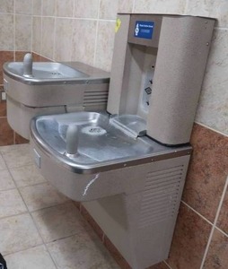lot 616 image: 2 WATER FOUNTAINS, ONE HAS BOTTLE FILLER