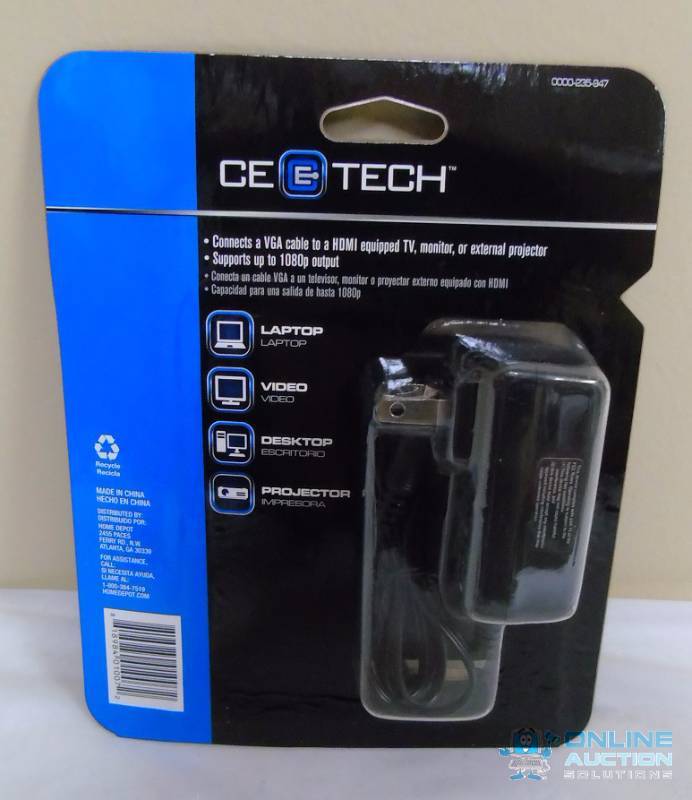 New CE TECH VGA to HDMI Adapter