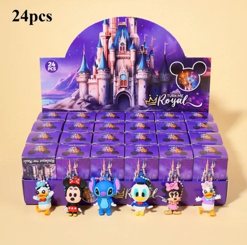 lot 2A image: Disney Turn Me Royal 24 Mystery Figurine Keychain Set with Rekindle the Magic Display Retail Box - Brand New