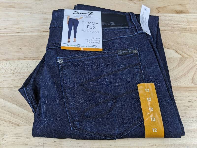 lot 102P image: Seven 7 Womens Tummy Less Skinny Jeans Size 12 - Brand New