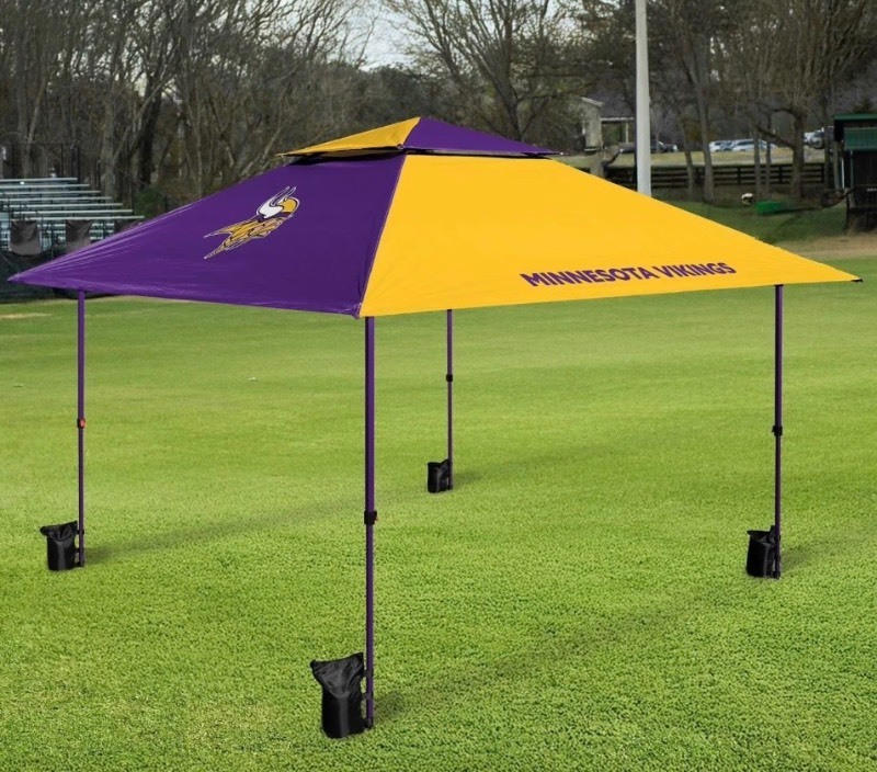lot 1L image: Logo Brands Minnesota Vikings 12 x 12 NFL Football Canopy $199 Retail - Brand New