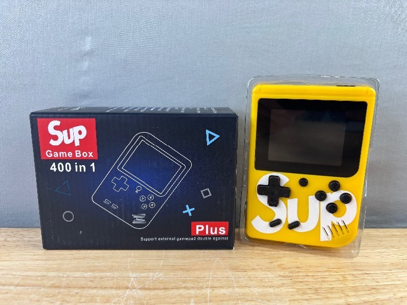lot 6C image: Sup Game Box Handheld Console with 400 Video Games - Games like Mario, TMNT, Contra, Double Dragon, Mortal Kombat, Galaga - Brand New