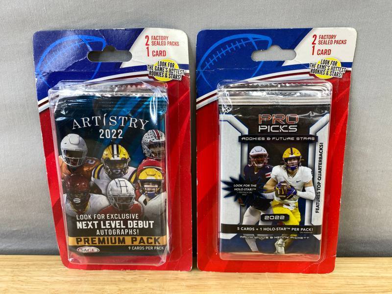 lot 36E image: 2022 Pro Picks Rookies & Artistry Football Card Packs - Brand New