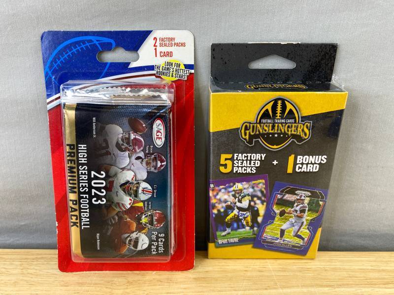 lot 43C image: NFL Football Gunslingers Packs & 2023 SAGE Premium Packs - Brand New