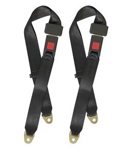 lot 44C image: MOHEEN Universal 54 Lap Adjustable Safety 2 Pack Seat Belt for Go Kart and Club Golf Cart - Brand New