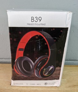 lot 411 image: B39 Wireless Headset - 40mm Driver, 5.0 Wireless, 10m Range - Brand New P