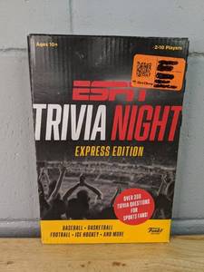 lot 419 image: ESPN Trivia Night Express Edition Board Game - 2-10 Players - Brand New P
