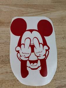 lot 424 image: Mickey Mouse Window Vinyl Sticker Decal - 8 High x 7 Wide - Brand New P