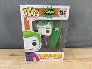 lot 69P image: Funko Pop Surfs Up The Joker #134 - Batman Classic TV Series - Brand New