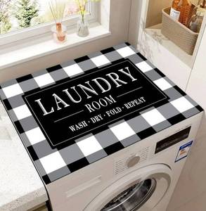lot 350 image: Laundry Room Checkered Washer & Dryer Cover - New