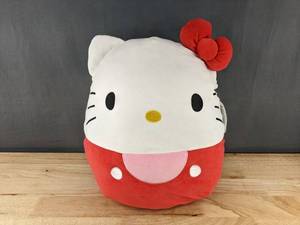 lot 91P image: Squishmallows & Hello Kitty Plush 18 Long - Brand New