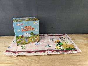 lot 200 image: 24 Yeager Happy Easter Eggs with Toys - Table Runner 13 in x 90 in - Brand New