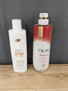 lot 221 image: Dove Shampoo 12 oz & Olay Regenerist Body Wash 20 oz - Brand New