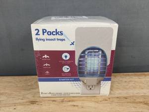 lot 226 image: Laiken Flying Insect Traps Starter Kit - 2 Devices, 6 Refills - Brand New