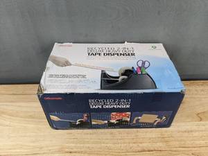 lot 251 image: Officemate Recycled 2-in-1 Deluxe Heavy Duty Tape Dispenser - Brand New