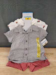 lot 262 image: Carters 3-Piece Outfit Set - Size 6 Months - Brand New