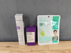 lot 274 image: Some By Mi Retinol Serum 30 mL - Ornleafer Eye Cream 20 g - Dermal Green Tea Collagen Essence Mask - Brand New