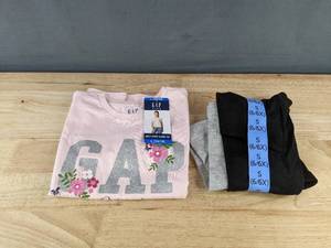 lot 280 image: Members Mark Girls Leggings (Size S-66X) & GAP Kids Tee (Size L-1012) - Brand New