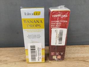 lot 290 image: Hatman Labs Banana Drops & FZBYYLSRG Beet Root Dietary Supplement - Brand New