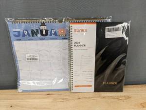 lot 310 image: 2 SUNEE 2026 Planner 8.5 x 11 Inch Tabbed Weekly & Monthly - Brand New