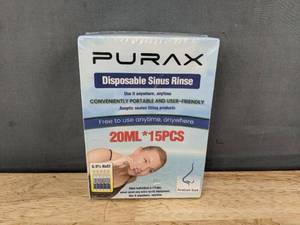 lot 311 image: 15 Purax Disposable Sinus Rinse 20ML - Brand New
