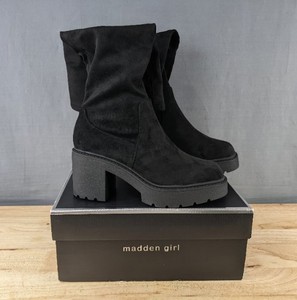 lot 66P image: Madden Girl Patent Platform Boot - Womens Size 8.5 - Brand New