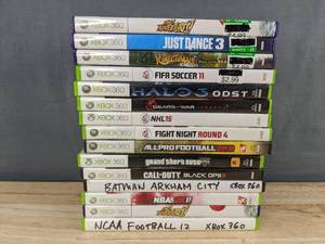 lot 33T image: 15 Xbox 360 Games - Just Dance 3, FIFA Soccer 11, Halo 3 ODST, Gears of War Judgment, NHL 15, Fight Night Round 4, Batman C
