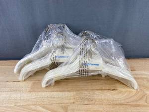 lot 65L image: Brightroom Non-slip Velvet Shirt Hangers, 50 Count - Brand New
