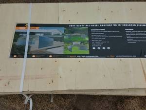 lot 115 image: 20x20 All-Steel Carport with sides