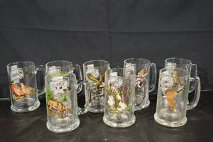 lot 235 image: Schmidt Beer Collector Series Glass Mugs - Set of 9