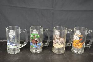 lot 236 image: Schmidt Beer Collector Series II Glass Mugs - Lot of 4