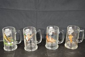 lot 237 image: Schmidt Beer Collection Series Glass Mugs - Set of 4
