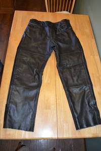 lot 271 image: ZAD Leather and Cycle Motorcycle Pants - Black Leather, Size 40