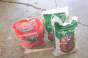 lot 385 image: GroundSmart Premium Nugget Rubber Mulch - Cedar Red (Lot of 3)