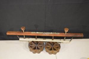 lot 116 image: Victor Products Co. Pastry Press With 2 Flower Rosette Dies - Antique Kitchen Tool