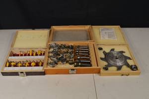 lot 120 image: Router Bit Set in Wooden Case - Carbide Cutters, Assorted Bits & Star Cutter
