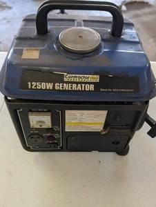 lot 25 image: Contractor Tools Gen1250A 1250W Generator - 2HP, 115V AC  12V DC 8A