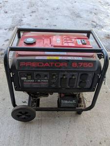 lot 42 image: Predator 8750 Portable Generator - 7,000 Running  8,750 Peak Watts