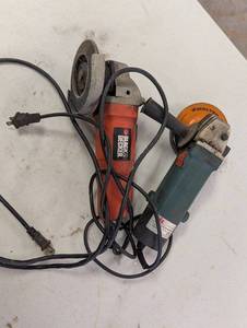 lot 55 image: Two 4-12 in. Angle Grinders - 110V60Hz 600W (Lot of 2)