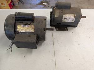 lot 84 image: Leeson Capacitor Start AC Motor 115V (Lot of 2)