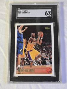 Kobe Bryant Rookie 1996-97 Topps #138 SGC Graded 6 - Los Angeles Lakers Basketball Card