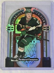 lot 9 image: Kirill Kaprizov 2022-23 Parkhurst Champions Jukebox Heroes Die Cut Foil SP #JH-4 - Minnesota Wild Hockey Card