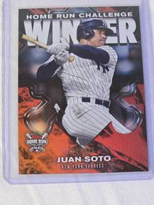lot 25 image: Juan Soto 2024 Topps Home Run Challenge Winner #HRCW-20 and Numbered 891923 - New York Yankees Baseball Card