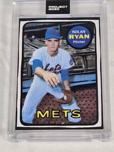 lot 42 image: Nolan Ryan 1969 Topps Project 2020 by Joshua Vides #87 - New York Mets Baseball Card