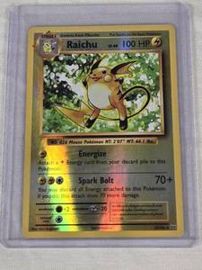 lot 46 image: Raichu Pokemon Card Holo 36108 - Pokemon Trading Card