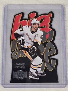 lot 49 image: Sidney Crosby 2021-22 Skybox Metal Universe Big Man on Ice Die Cut #BM-1 - Pittsburgh Penguins Hockey Card