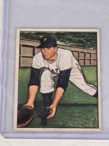 lot 51 image: Dale Coogan Rookie 1950 Bowman #244 - Pittsburgh Pirates Vintage Baseball Card